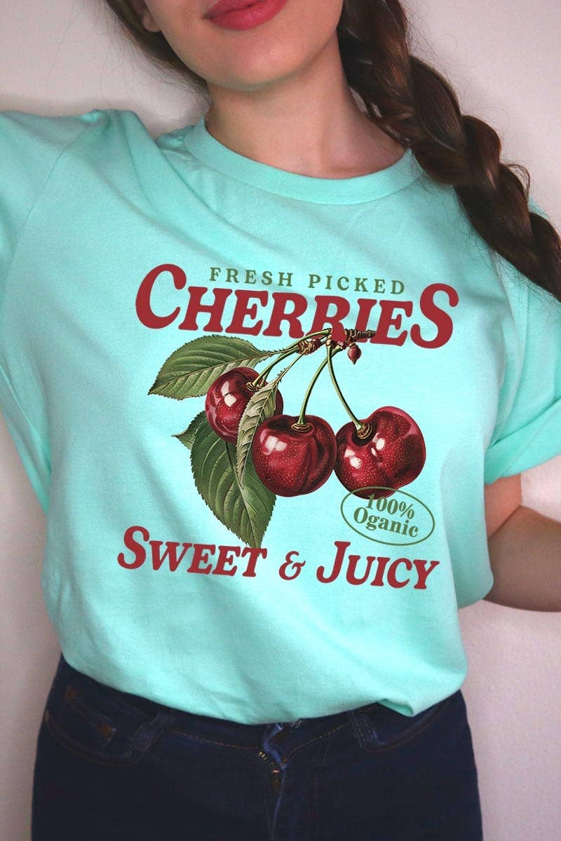 COLORBEAR - Wholesale T-Shirt (Graphic) - Women's - Fresh Picked Cherries Graphic Tee15