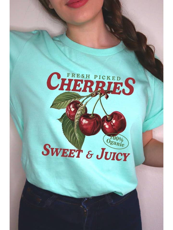 COLORBEAR - Wholesale T-Shirt (Graphic) - Women's - Fresh Picked Cherries Graphic Tee15