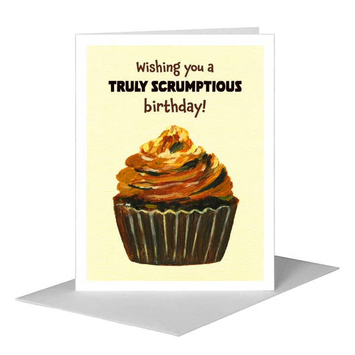 Fudge Cupcake, Greeting Card (#7892A) for wholesale by Printed Canvas