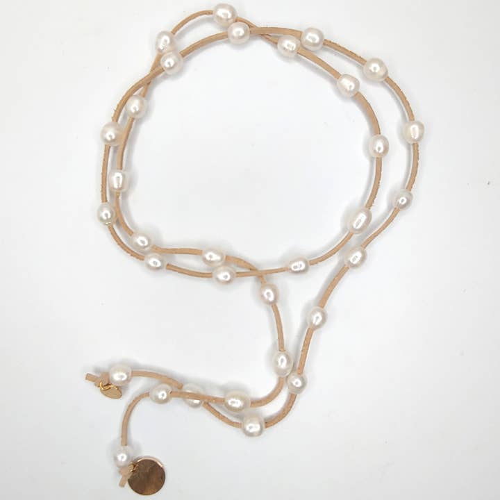 Pearl Lariat for wholesale by Beauty In Stone Jewelry