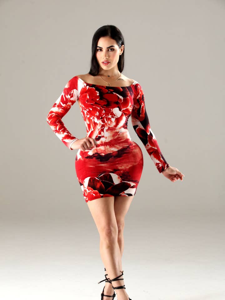 SEXY MINI DRESS WITH OPEN BACK - D20637S for wholesale by CHERIE