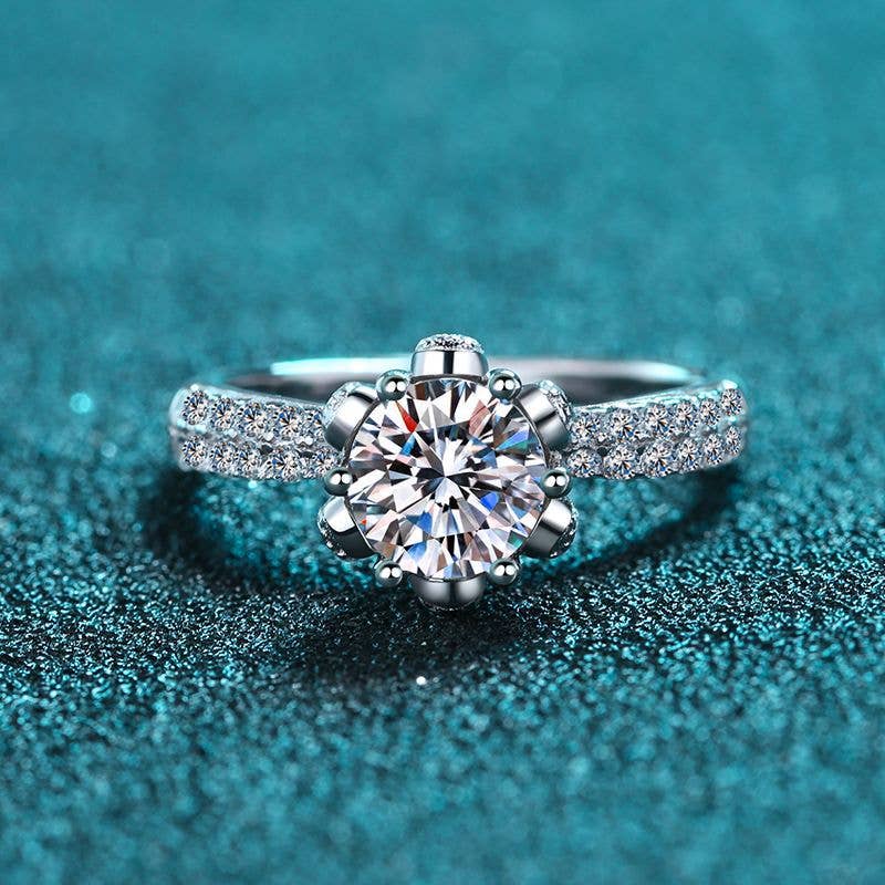 Perimade & Co. LLC - Wholesale Engagement Ring - Moissanite Crown Engagement Ring in 925 Sterling Silver3