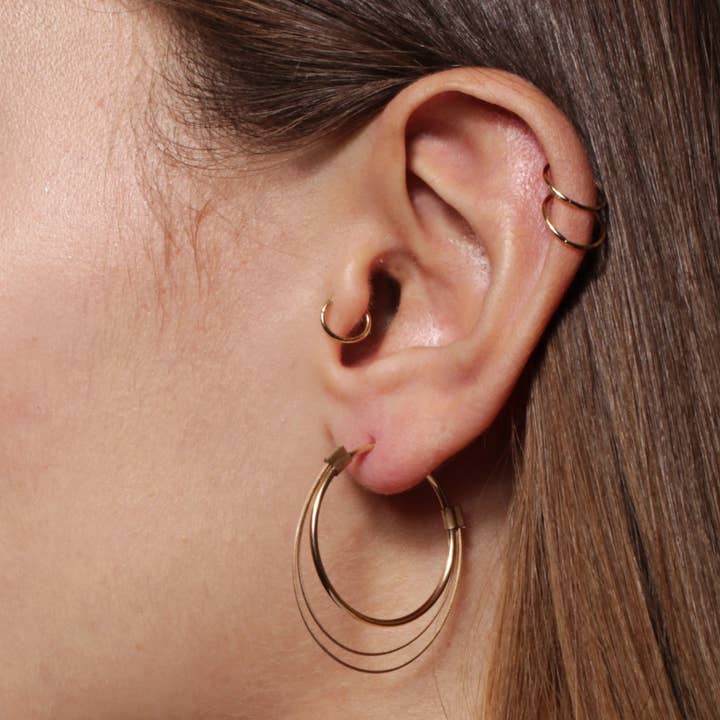 Trip Hoops (Medium) for wholesale by Meghan Patrice Riley