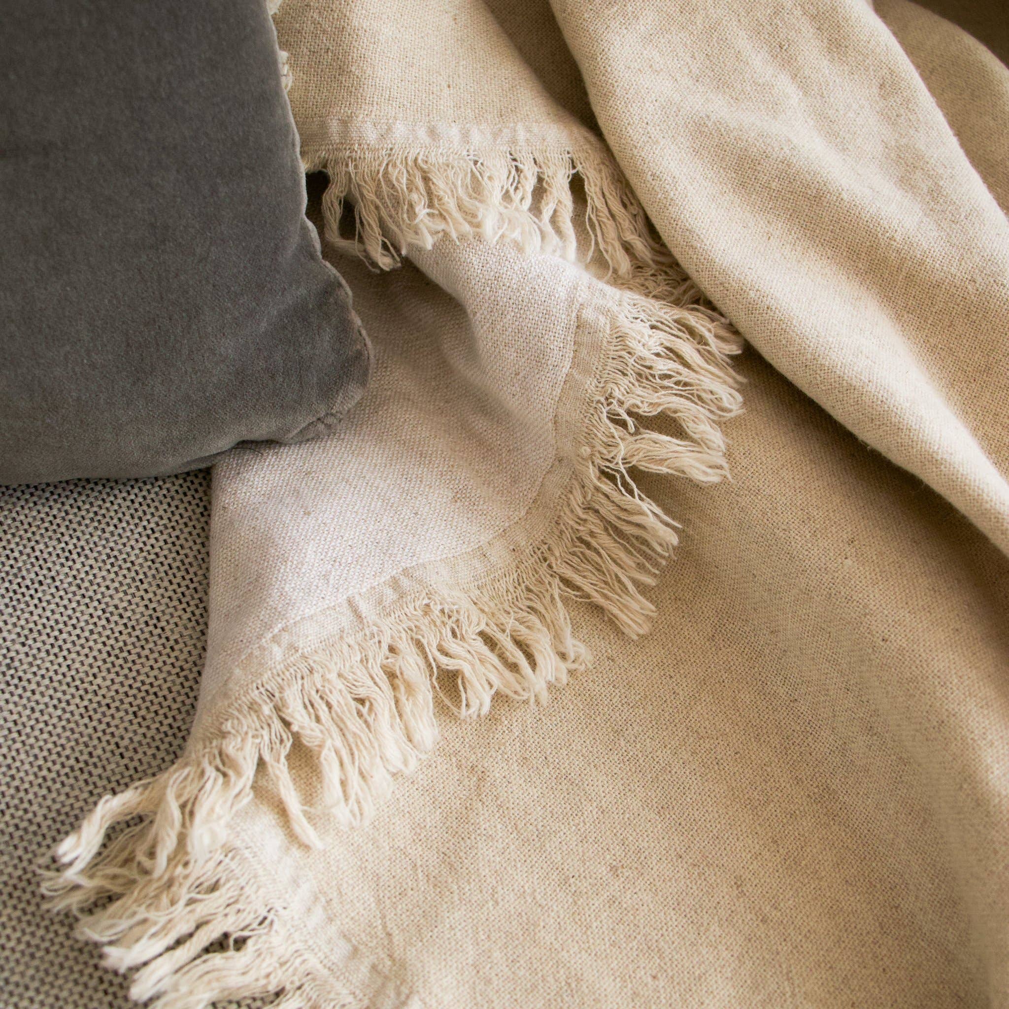 Primitive - Wholesale Decoratiedeken - Barbaresco omkeerbare plaiddeken van linnen W013