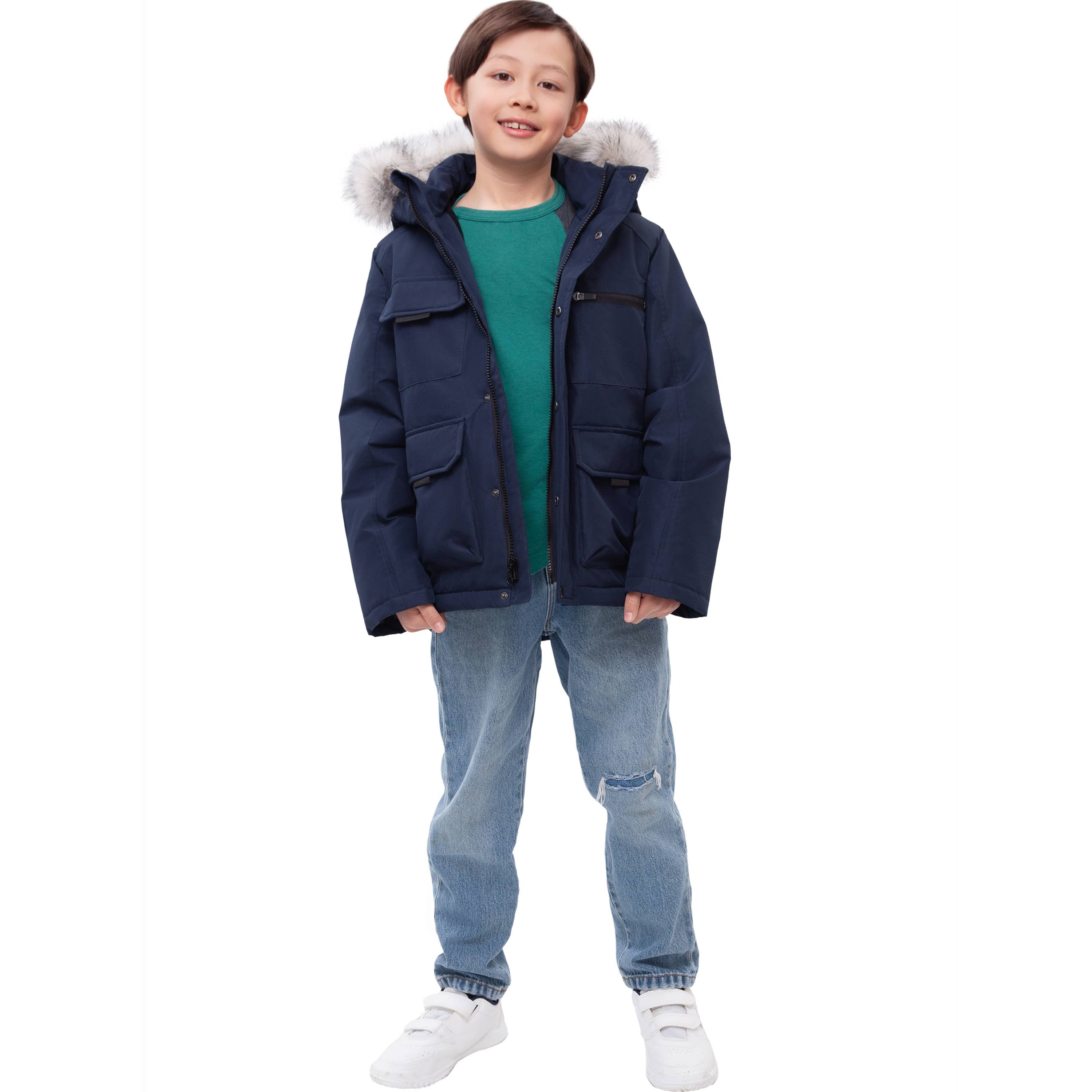 Rokka & Rolla - Wholesale Parka - Kids - Boys' Ripstop Parka Jacket Fleece Lined Winter Coat14