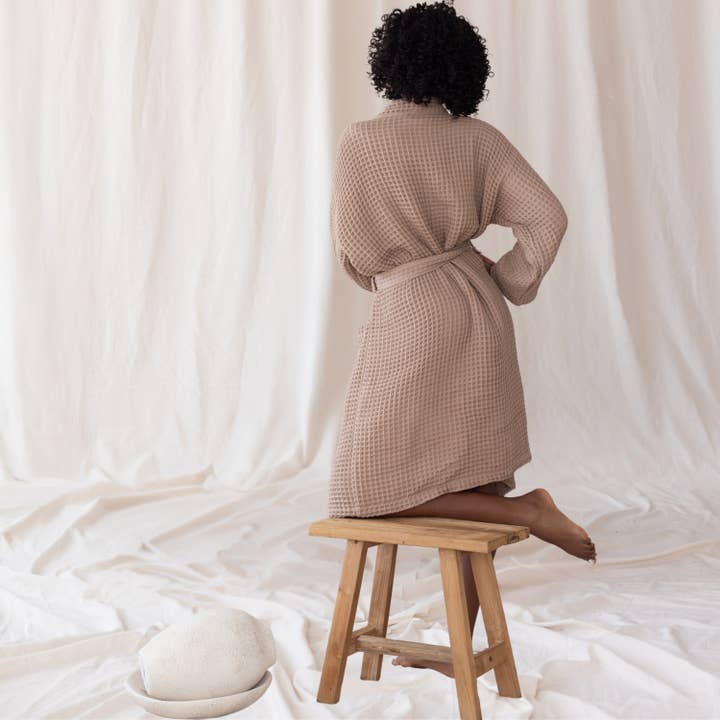 Vivamaison - Wholesale Robe - Unisex - Luxurious Waffle Kimono Bathrobe, 100% Cotton, Unisex Style33