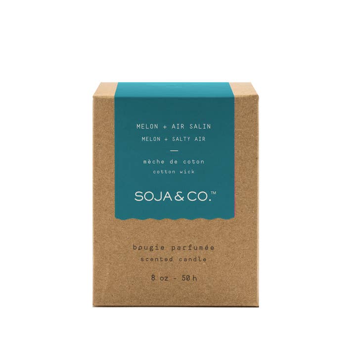 SOJA&CO.® - Wholesale Jar/Filled Candle - Soy Wax Candle | Melon + Salty Air1