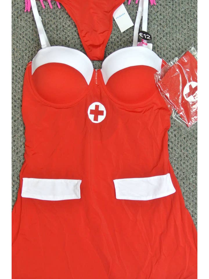 Lovely Lies - Wholesale Costume - Women's - Sexy Red / White Nurse Cosplay Costume2