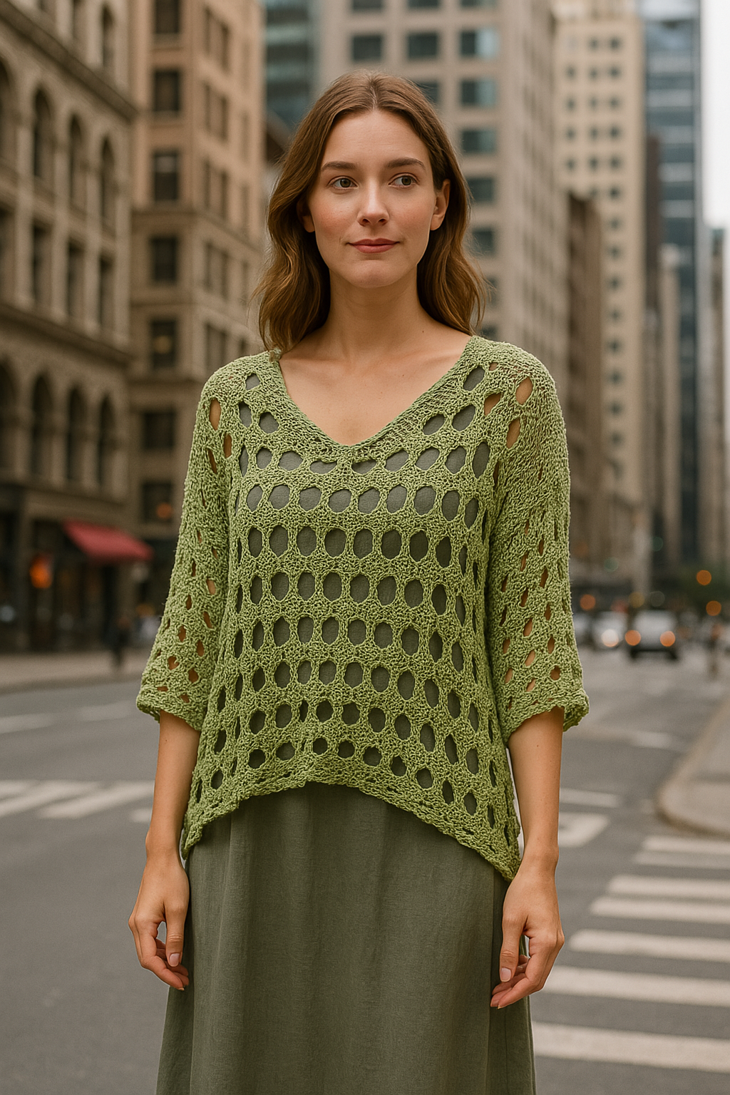 Lucy Sparks – Engroshandel Strikket top - Dame – Pure bomuld hækle-overdel4