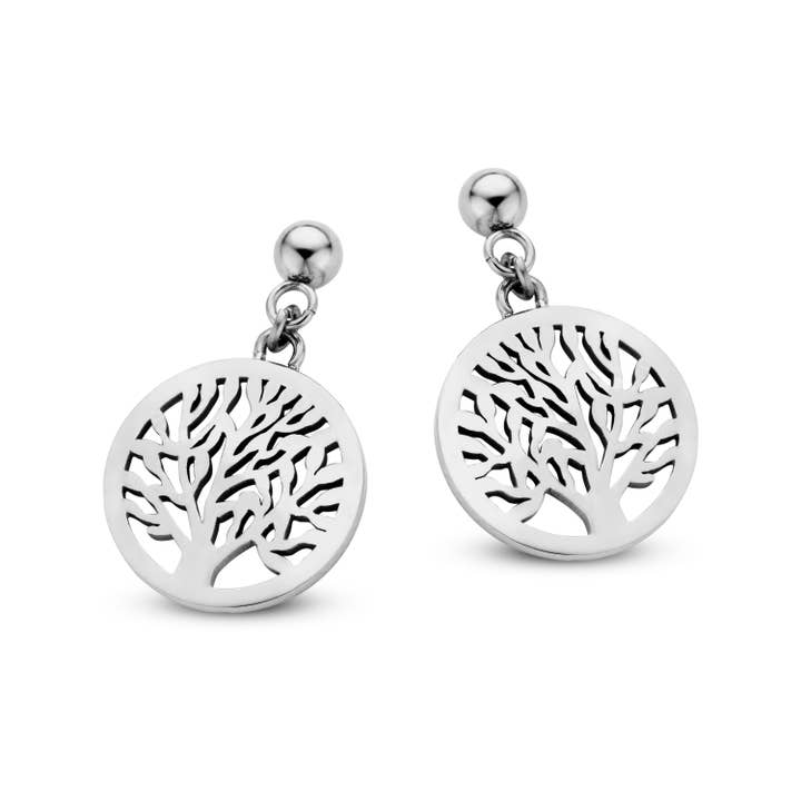 CO88 earrings with tree of life 15mm ips for wholesale by CO88 Collection