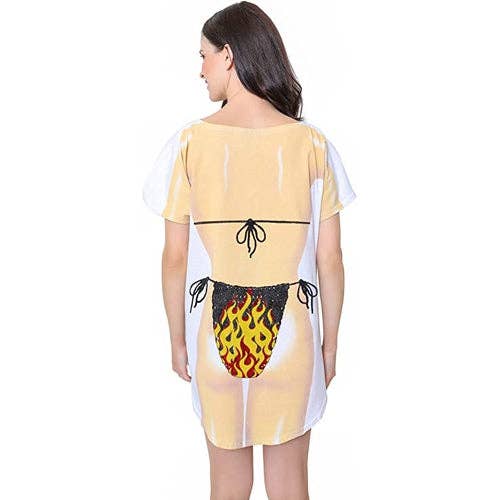 LA Imprints - Wholesale Swim Cover Up - Women's - LA Imprints Fantasy Coverup Flames Bikini Body Coverup T-Shi