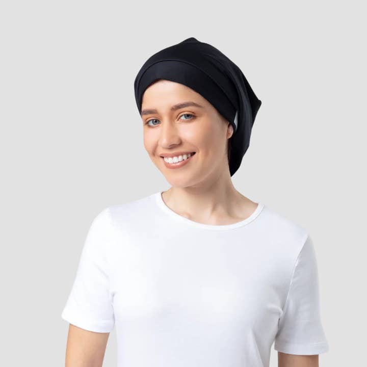 Hairbrella Lite Regenhut mit Satinfutter für den Großhandel von Hairbrella