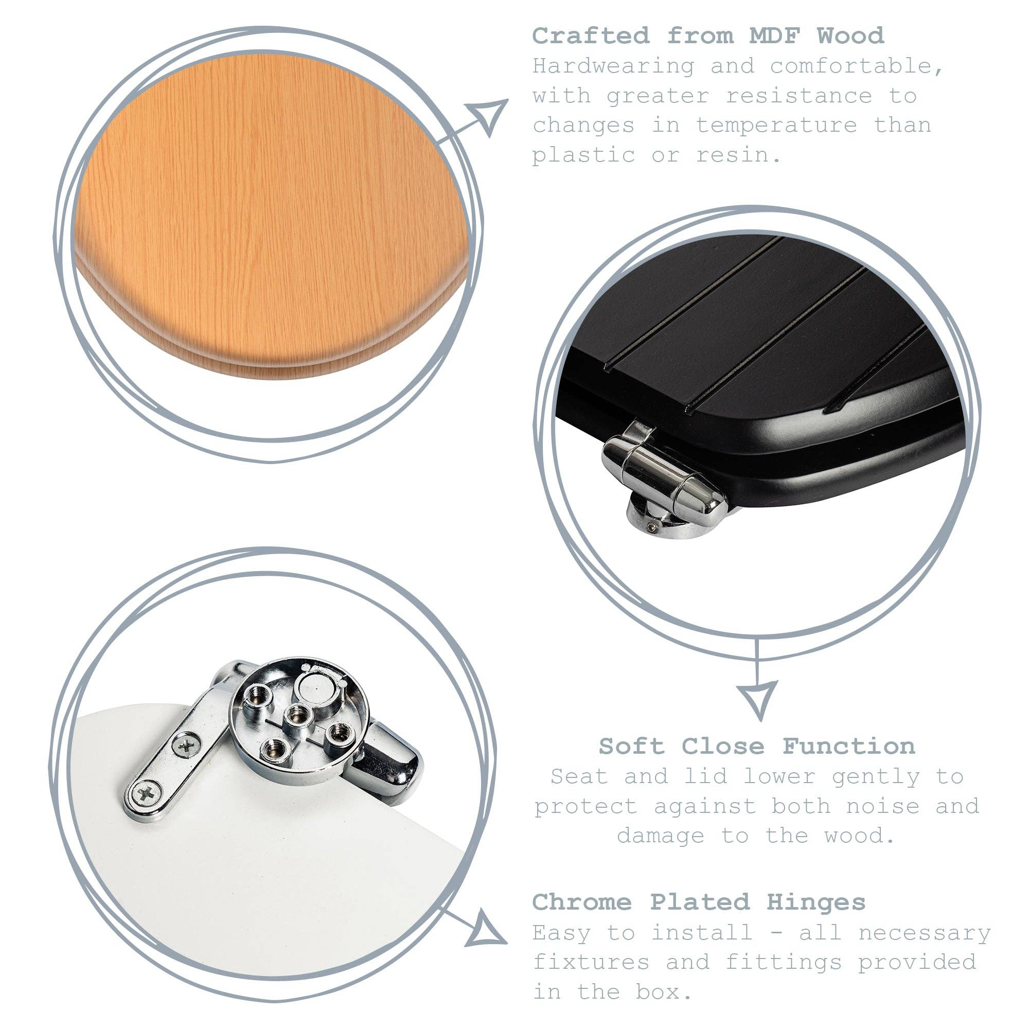 Rinkit Ltd – Engroshandel Toiletpapirholder – Harbour Housewares Soft Luk Træ Toilet Sæde4