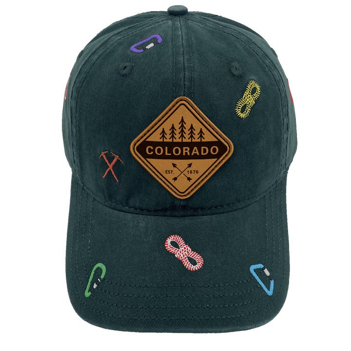 Northern Icons Creations INC - Wholesale Baseball cap – Unisex - Colorado Hiking Adventure Baseball Cap – Outdoor Climbing Rope & Carabiner Embroidered Hat for Travelers3