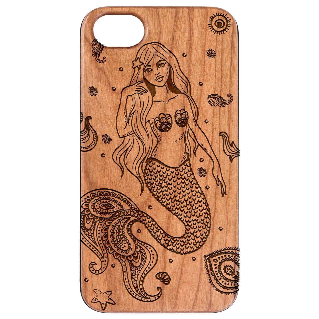 OTTO CASE – wholesale Phone case – Women’s – Cherry Wood - Mermaid Engraved0