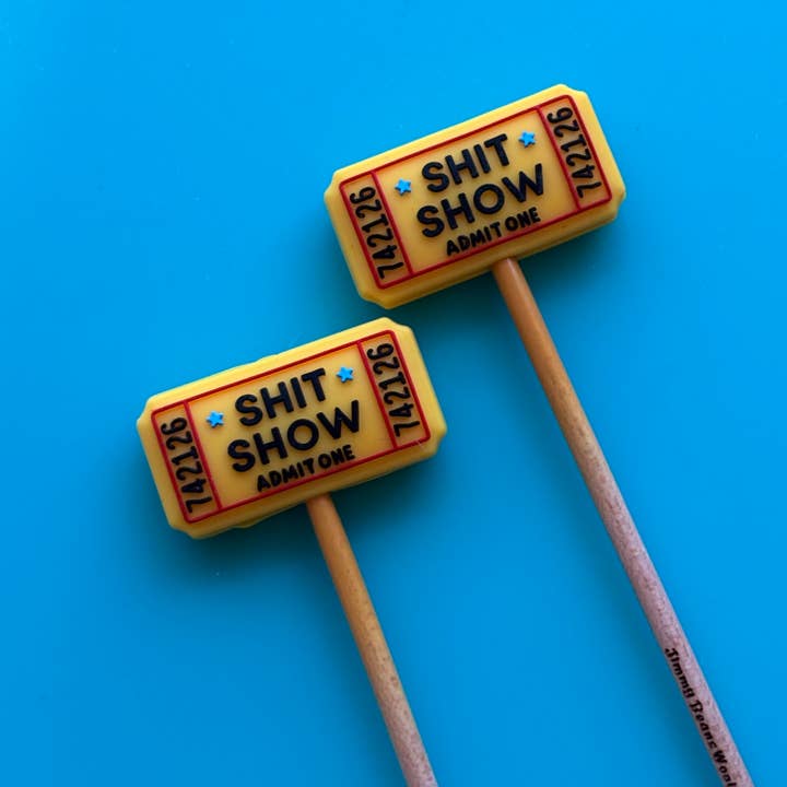Knitting Needle Point Protectors - Ticket to the Shit Show for wholesale by Comma Craft Co