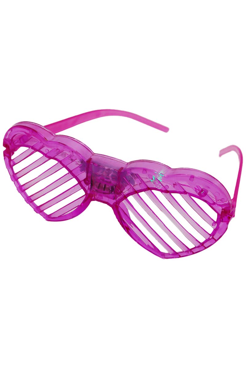 Cap Zone – wholesale Sunglasses – Women's – Heart Goggle LED Light-Up Shutter Shades Glasses9