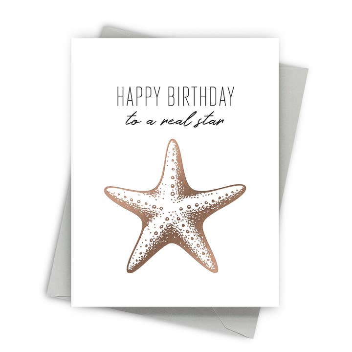 A Real Starfish - Coastal Birthday Card for wholesale by Fine Moments