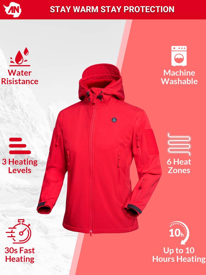 Antarctica Outdoors - Wholesale Jacket – Men's - ANTARCTICA GEAR Heated Jacket for Men and Women, Winter Coat Soft Shell Heating Hood Jacket28