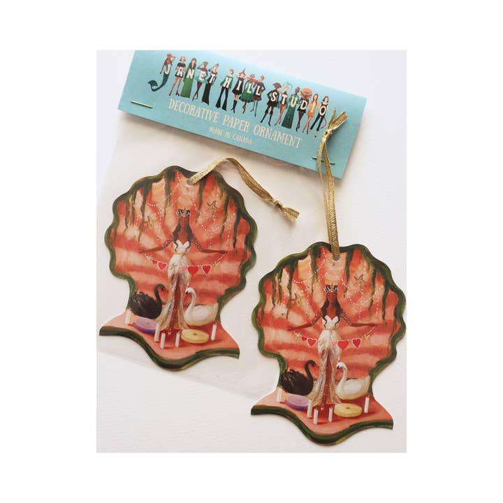 JANET HILL STUDIO - Wholesale Ornament - Valentine Venus Paper Ornament/ Gift Tag/ Die Cut Decoration