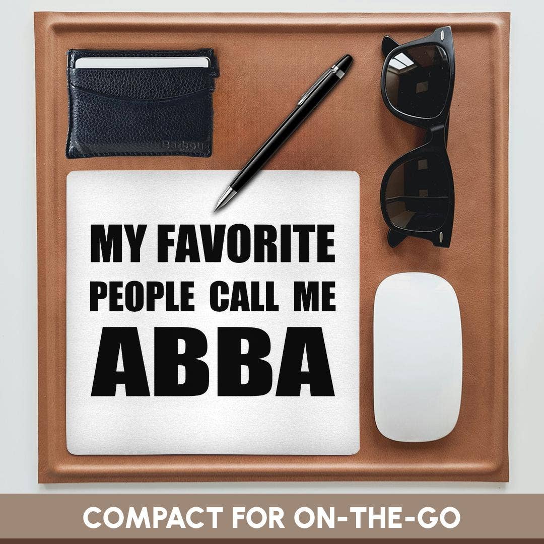 3dRose - Wholesale Mousepad/Trackpad - 3dRose, My Favorite People Call Me Abba - father or dad in Hebrew black text, Mouse Pad3