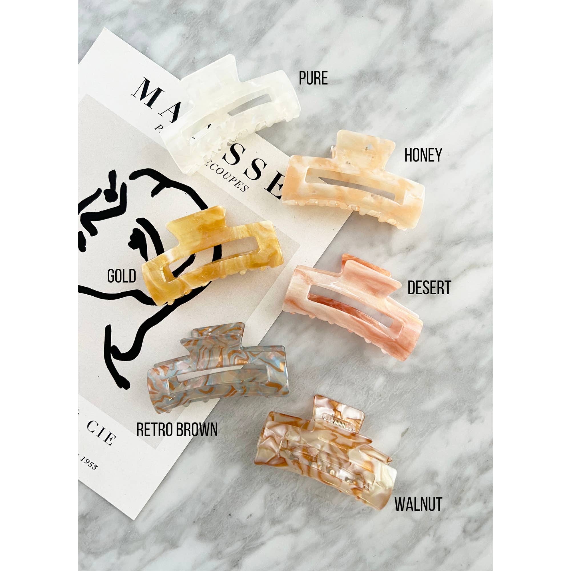 LoveLina - Wholesale Hair Clip - Women's - Acetate Tortoise Hair Clips - ALLIE14