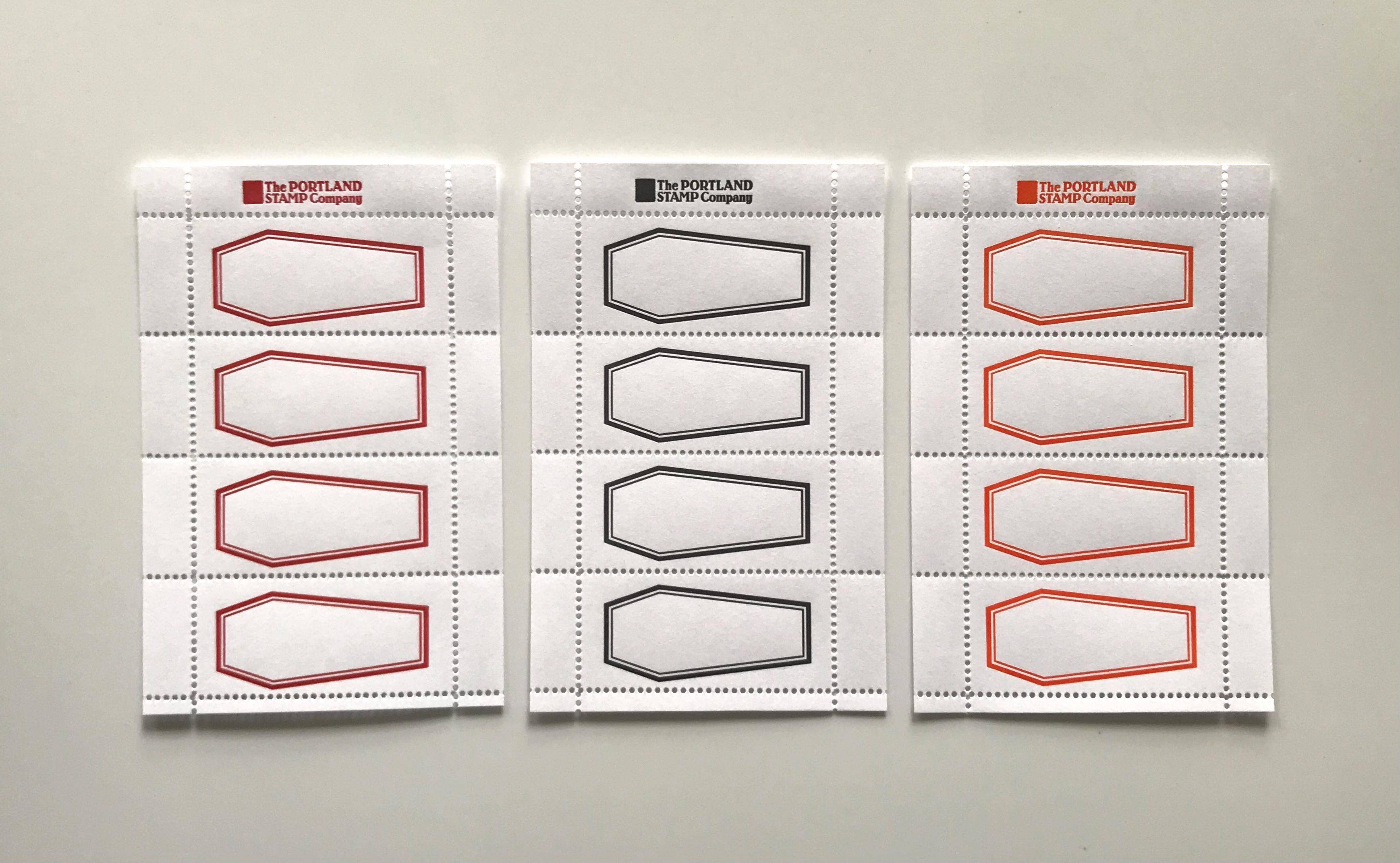 The Portland Stamp Company - Wholesale Rubber/Decorative Stamp - Coffins - Lick & Stick Halloween Stamps5