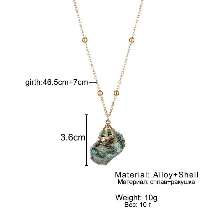 Syrrios Gifts LLC - Wholesale Pendant/Charm Necklace - Gold Sea Shell Pendant Necklace – Scallop, Murex, Whelk3