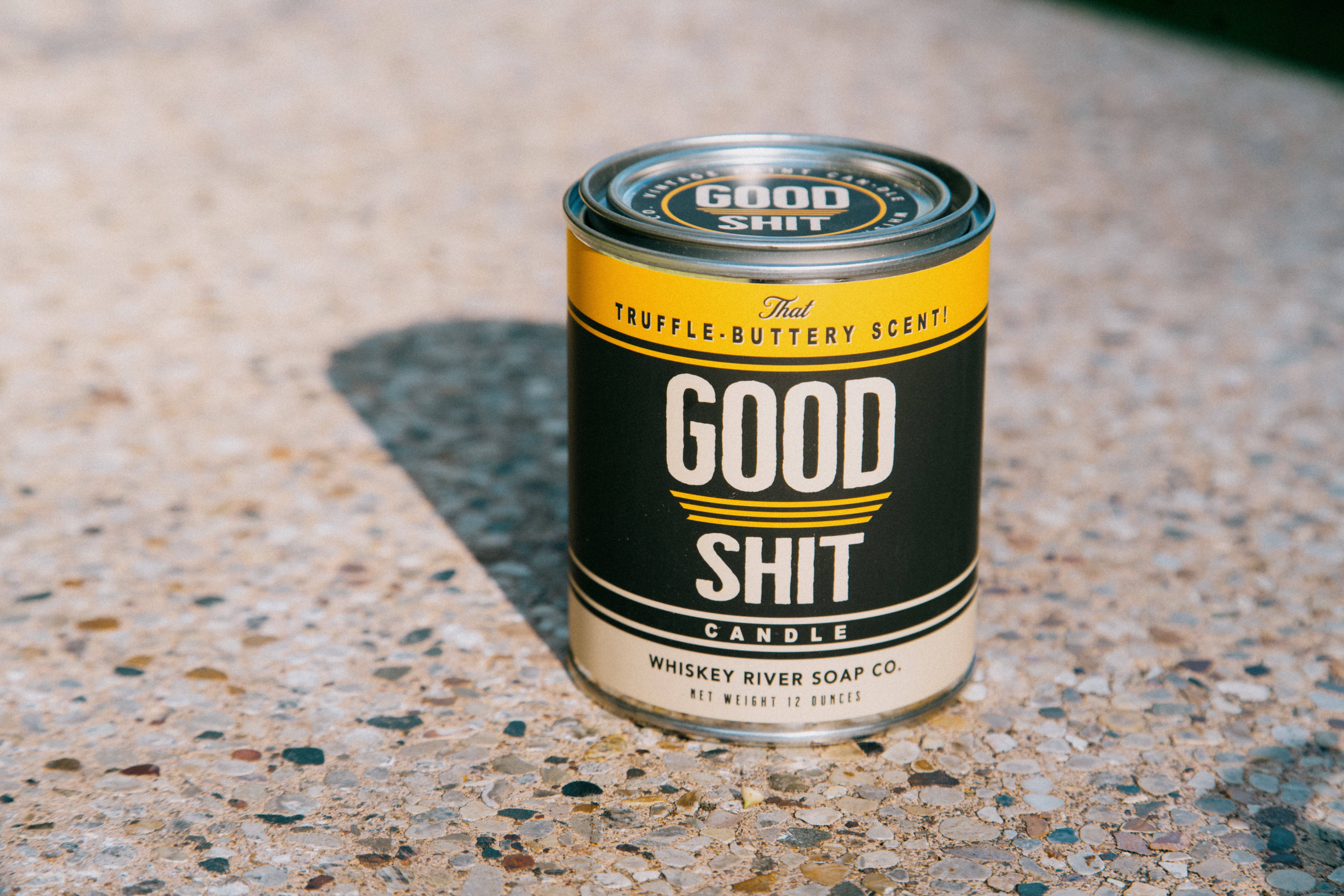 Whiskey River Soap Co. - Wholesale Jar/Filled Candle - Good Shit Vintage Paint Can·dle | Funny Candle2