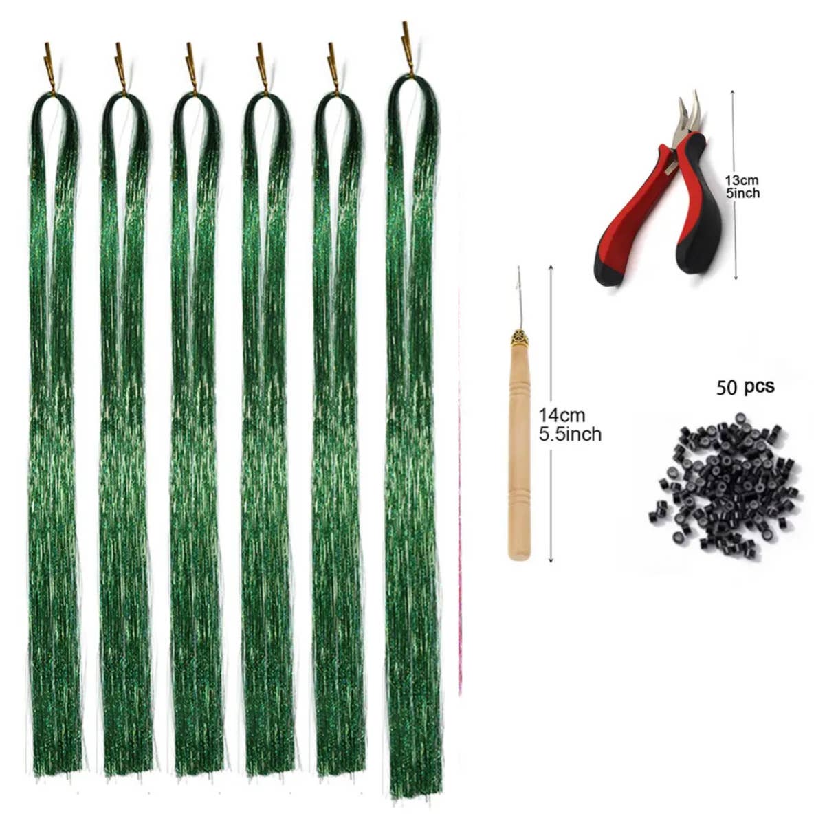 AK Brand - Vente Extensions de cheveux - Kit de Tinsels Étincelants pour Extensions de Cheveux1