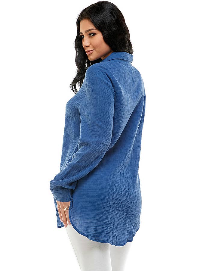 Veracci - Wholesale Buttoned-down shirt – Women's - Double Gauze Weekend Button-Down Shirt26