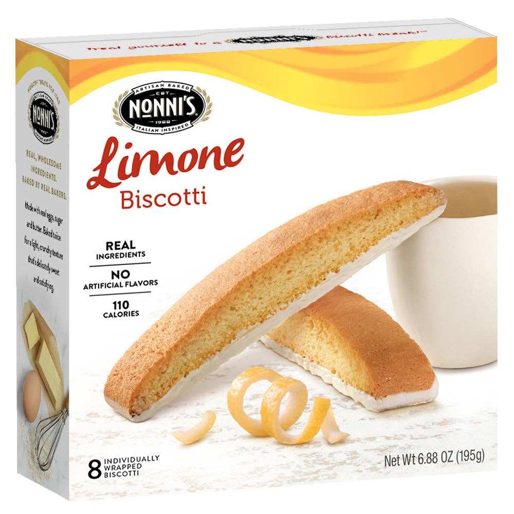 KeHE Distributors, LLC - Wholesale Chocolate Bar - Nonni's Limone Biscotti 6.88 oz0