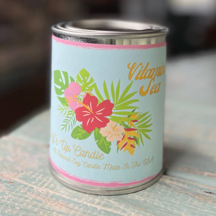 Tropical Collection Vitamin Sea Paint Can for wholesale by Surfs Up Candle
