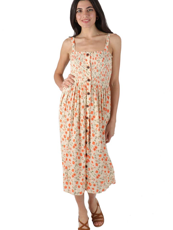 Floral Print Maxi Dress for wholesale by Marina Kaneva