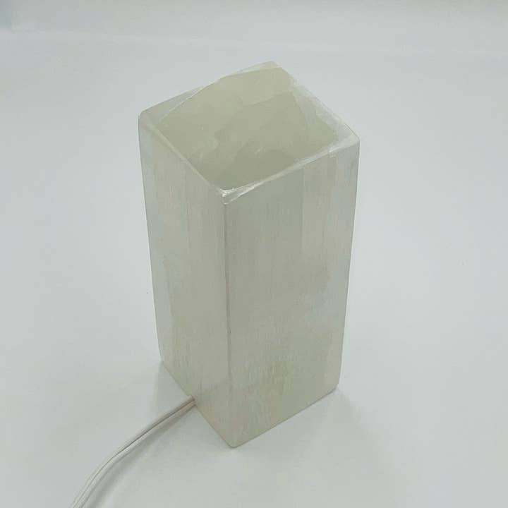 CuartoAstral - Wholesale Accent/Desk Lamp - Rectangular Selenite Crystal Lamp2