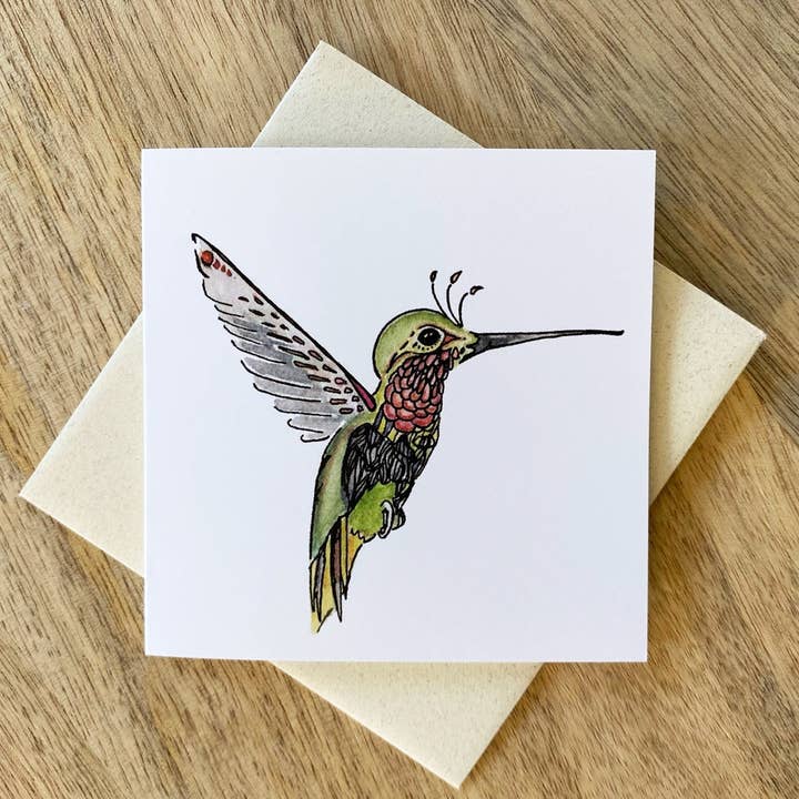 Kleine kolibrie-kaart voor wholesale door Nanner Designs