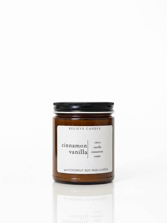 Candela alla cannella e vaniglia per la vendita all'ingrosso da parte di Believe Candle