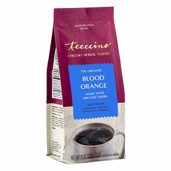Blood Orange Chicory Herbal Coffee-75% Organic for wholesale by Teeccino