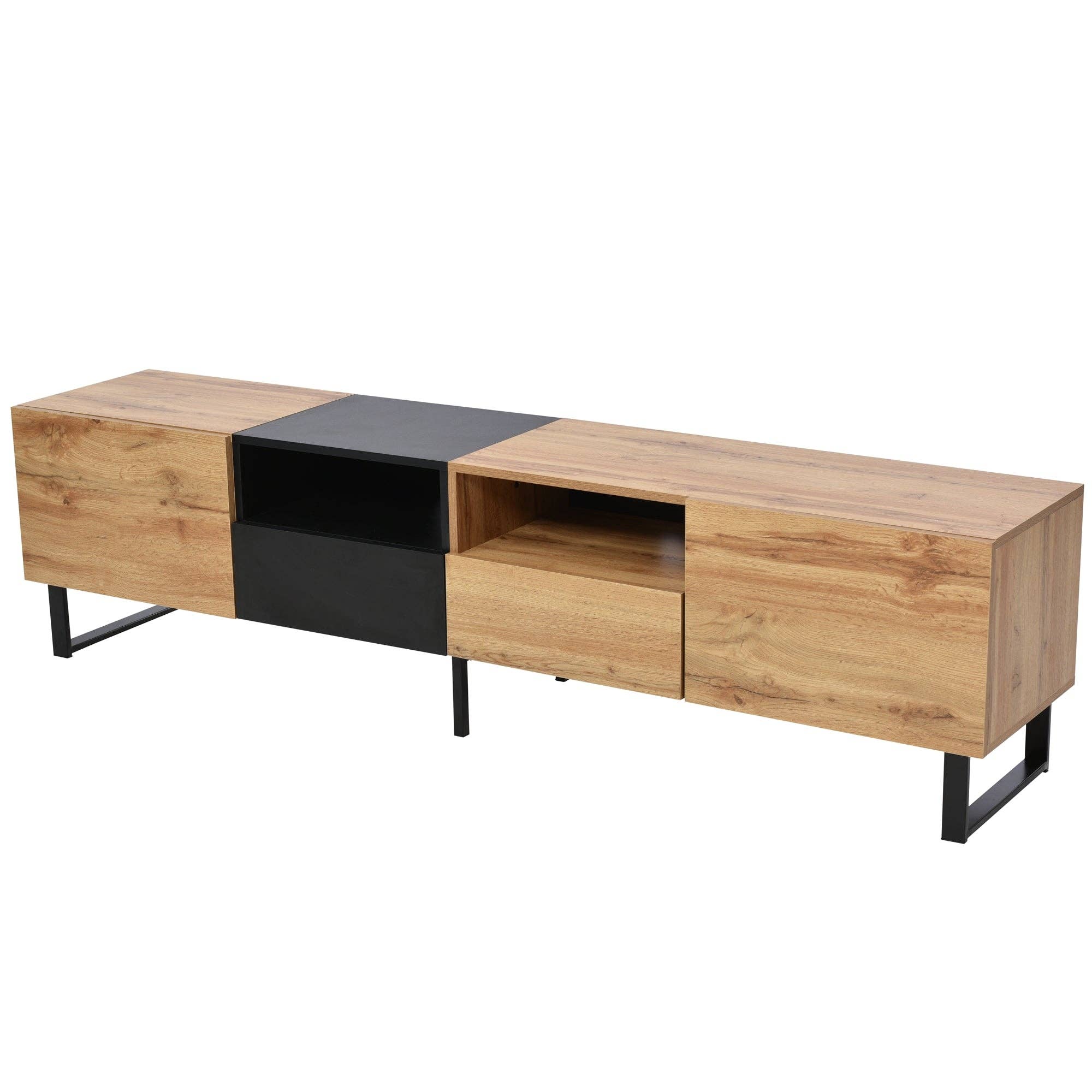 Urban Meuble - Wholesale Console Table - Modern TV stand with black and wood design and spacious storage space MODAI0