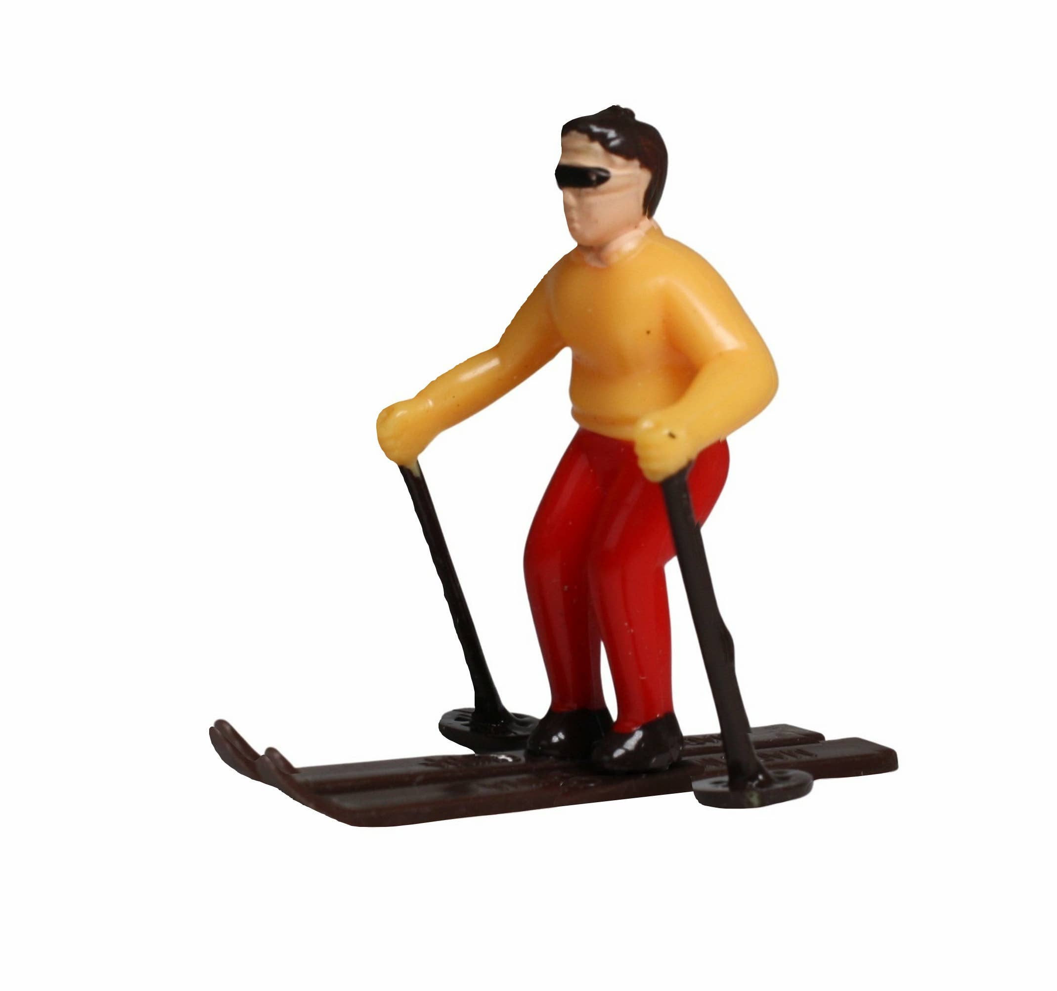   Skiers - 1960 Vintage Style - Two Retro Figures - 204-8823 for wholesale on Faire7