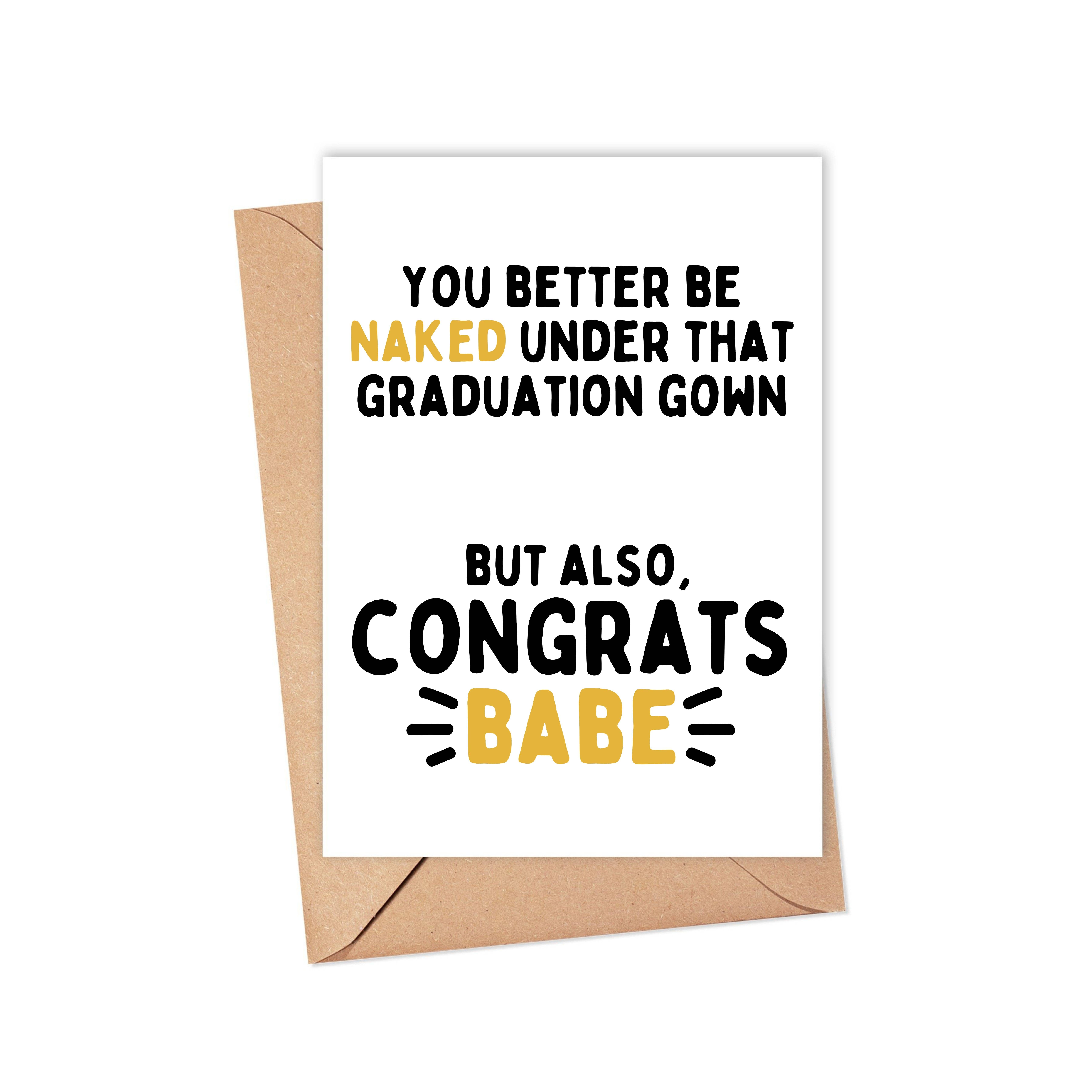 R is for Robo - Wholesale Graduation Card - Funny Graduation Card Dirty Graduation Gifts Congrats Grad0