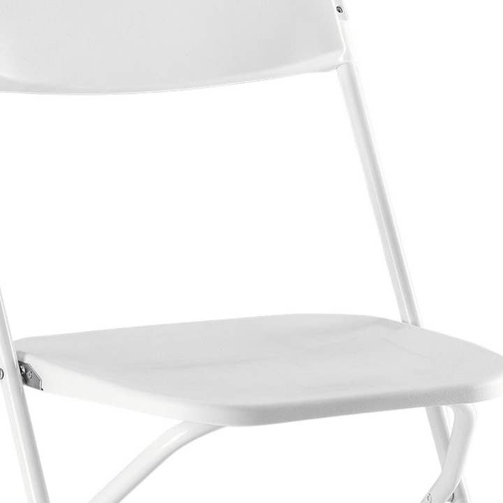 HomeRoots - Wholesale Outdoor chair - Set of Four White Metal Outdoor Folding Stacking Dining Chairs4