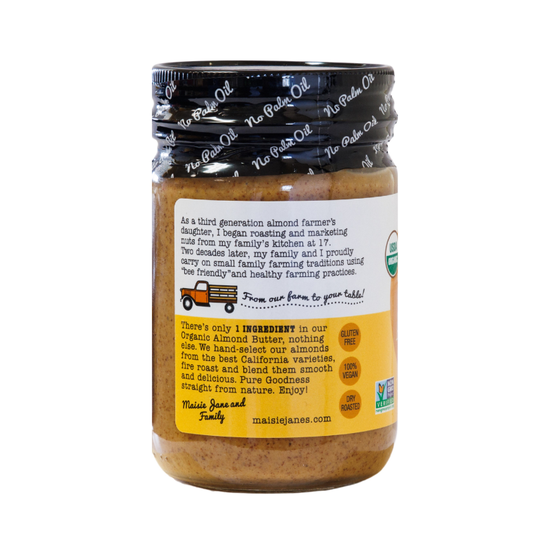 Maisie Jane’s - Wholesale Nut Butter - Organic Almond Butter, Smooth, No Palm Oil, No added sugar2