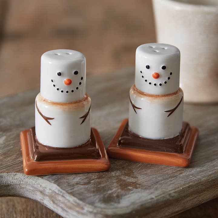 Ceramic Smores Salt and Pepper Shakers for wholesale by CTW Home Collection