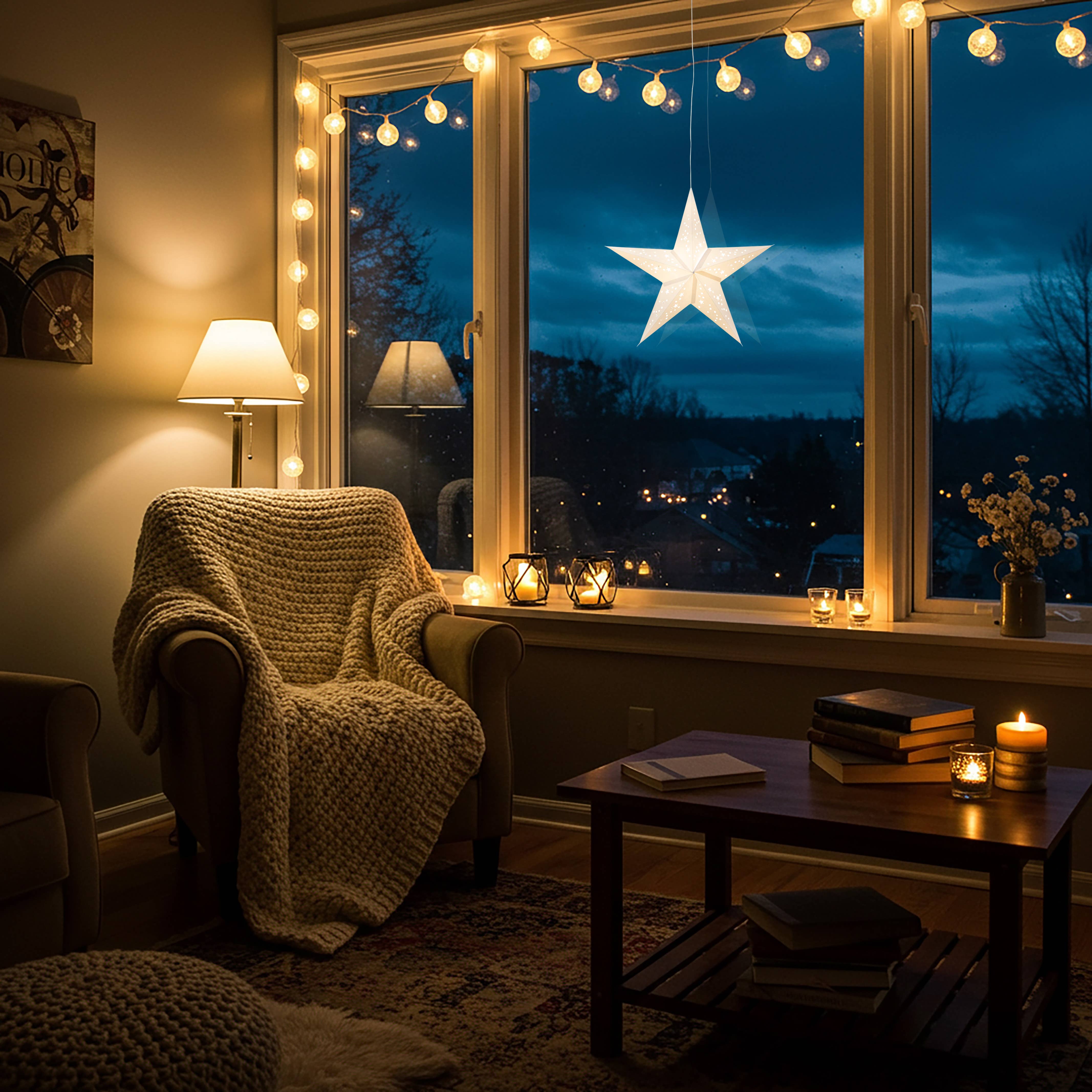 Artschatz LLC - Vendita all'ingrosso Lanterne/lampade di carta - Twinkle Star ~ 5 P, 38,1 cm, luce bianca a forma di stella di carta1