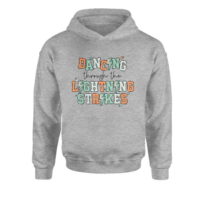 Dancing Through The Lightning Strikes Youth-Sized Hoodie for wholesale by Expression Tees