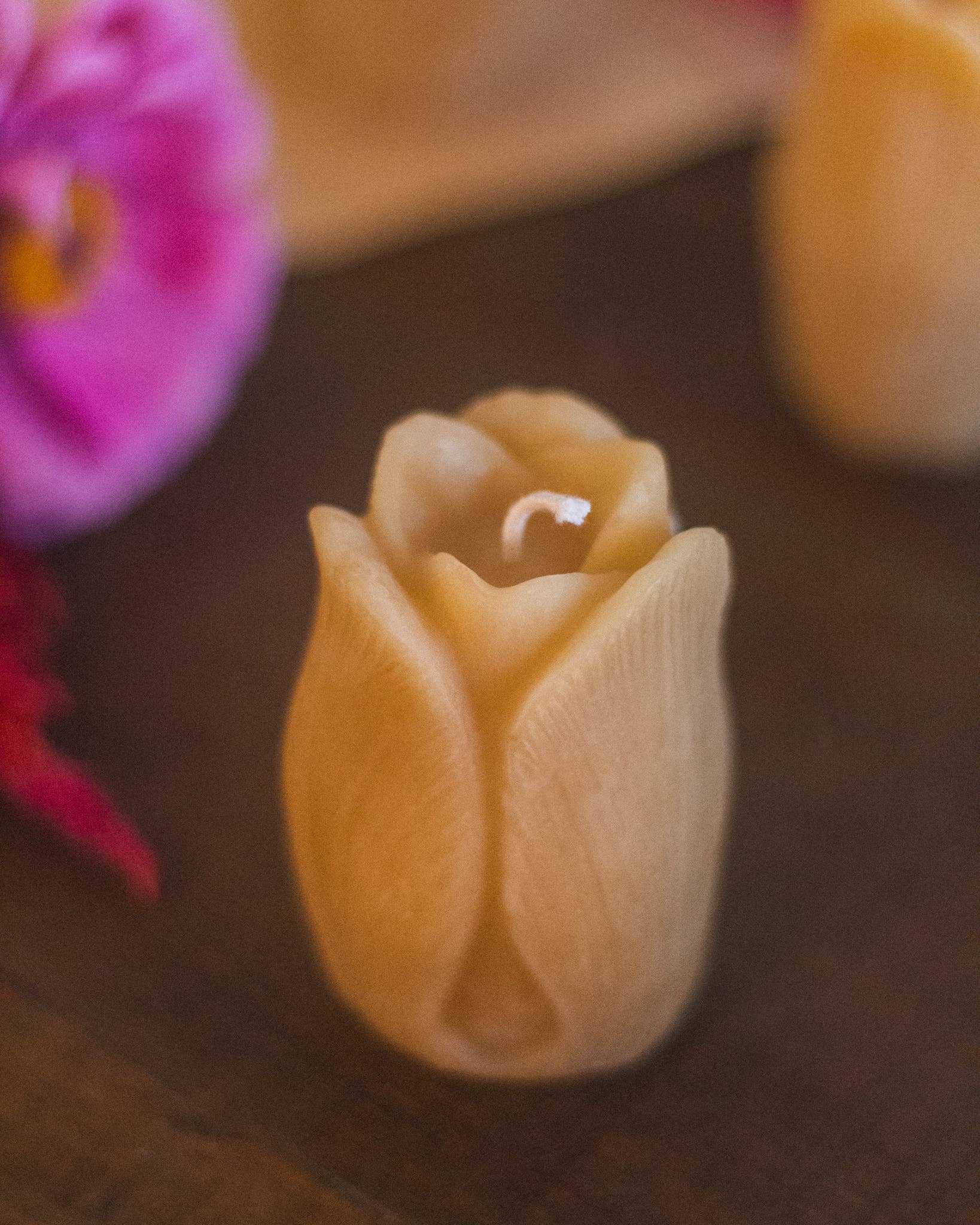 The Ramblin' Bee - Wholesale Novelty Candle - Tulip Shaped Beeswax Candle3