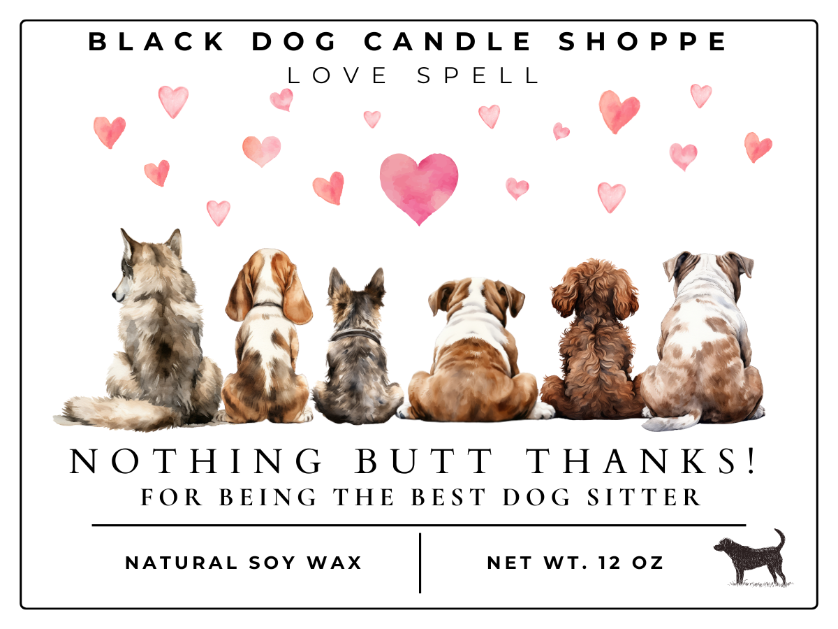 The Black Dog Candle Shoppe - Vendita all'ingrosso Candela in vasetto - Nient'altro che Grazie 2 - Pet Sitter - Tipo Incantesimo d'Amore1