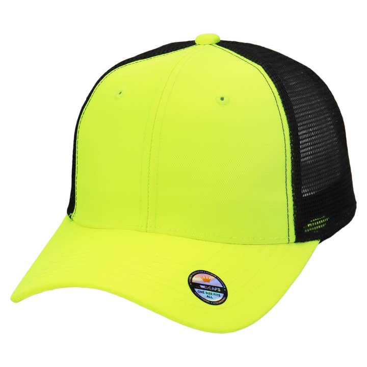 Cap Zone – Großhandel Trucker-Cap – Unisex – Zweifarbige Nylon-Polyester-Strukturierte Sechs-Panel-Trucker-Kappe15