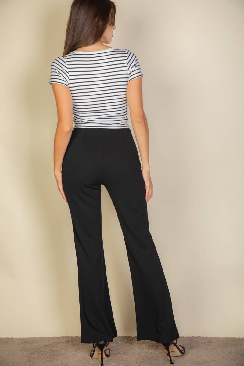 CAPELLA APPAREL - Wholesale Pants - Women's - High Waist Stretch Crepe Flare Pants2